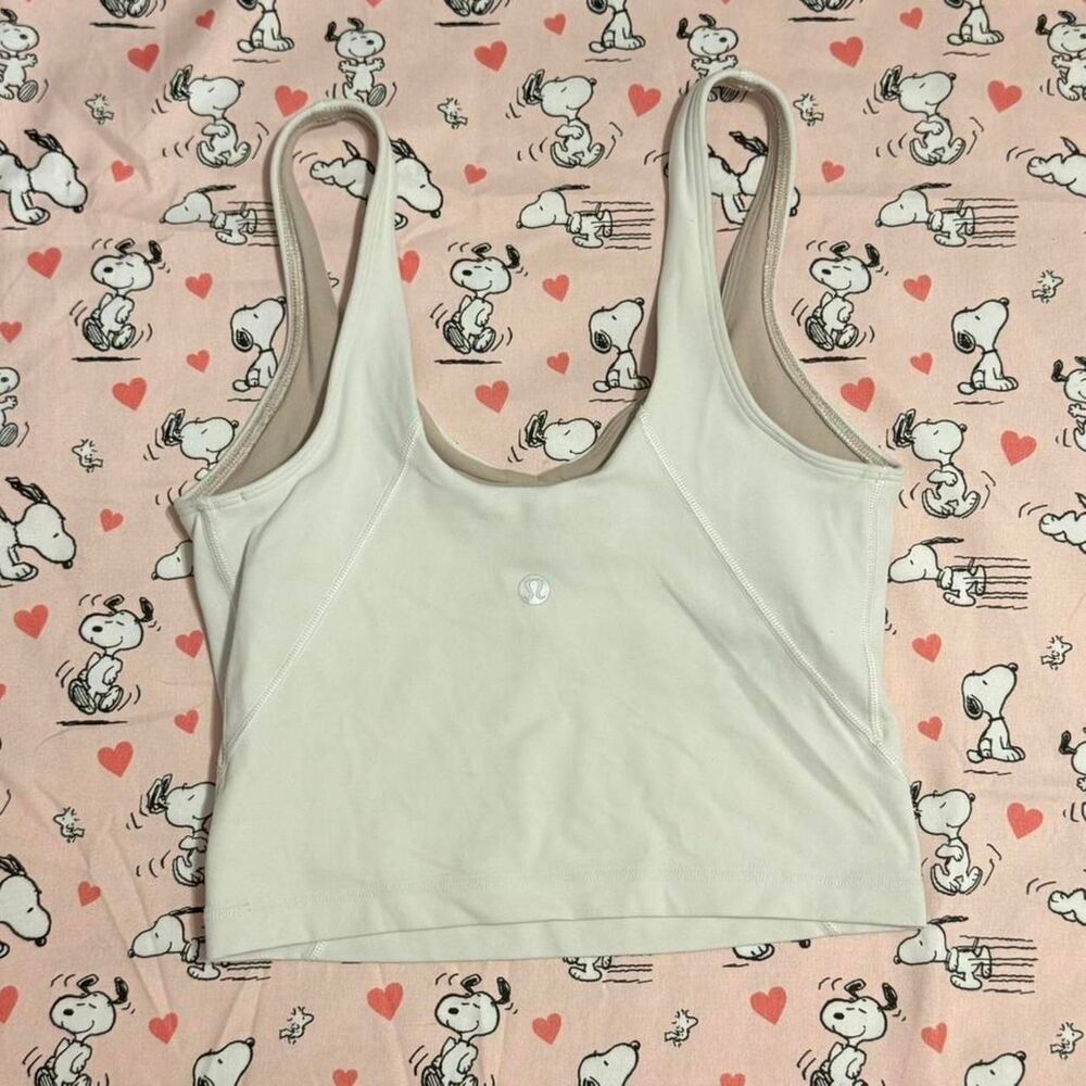 Lululemon Align Tank Top White Size 2 Basic Yoga Crop Top